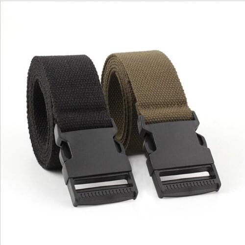 New Waist Adjustable Outdoor Belt Military Nylon Belt Men Army Style Waistbands Automatic Buckle canvas belts girdles for women