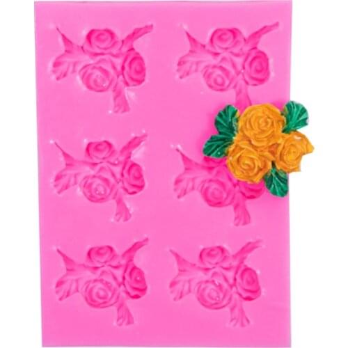 Rose Flower Fondant Silicone Mold Cake Decorating Tools DIY Baking Mold Sugarcraft Chocolate Candy Molds
