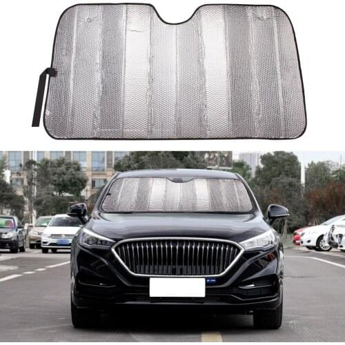 Car Windshield Sunshade Thicken 5-Layer Bubble Block Heat and Sun UV Ray Front Windshield Sun Shade Keeps Your Vehicle Cool