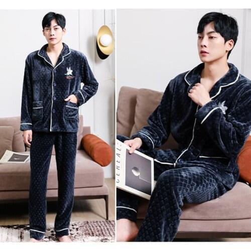 SSANSISITER Men's Flannel Pajamas