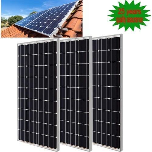 Glass Solar Panel 300W 400W 1000W Monocrysta Solar Cell 120W 240W Rigid Solar Panels 12V 24V Battery Charge