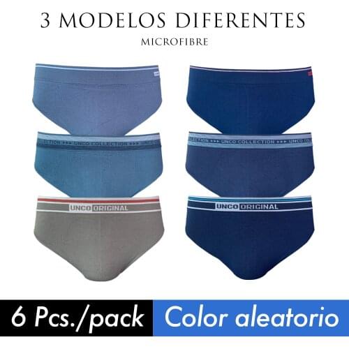 UNCO underpants Slip Man Pack 6 soft Slip seamless multicolored mens underwear