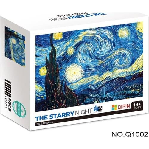 Van gogh 1000 pieces puzzle animal space planets brain-teaser interactive toys for children educational games kids