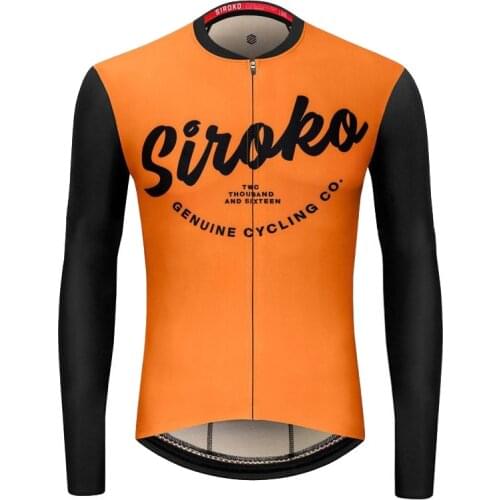 Siroko Team Cycling Jersey Long Sleeve Men No Fleece Or Winter Fleece Bike Clothing Mtb Jersey Maillot Ciclismo Triathlon