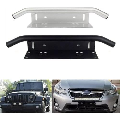 1set Headlight Spotlight Mount Bracket Offroad SUV Bumper License Numer Plate Holder For Jeep Wrangler JK 4x4 Pickup Light Bar