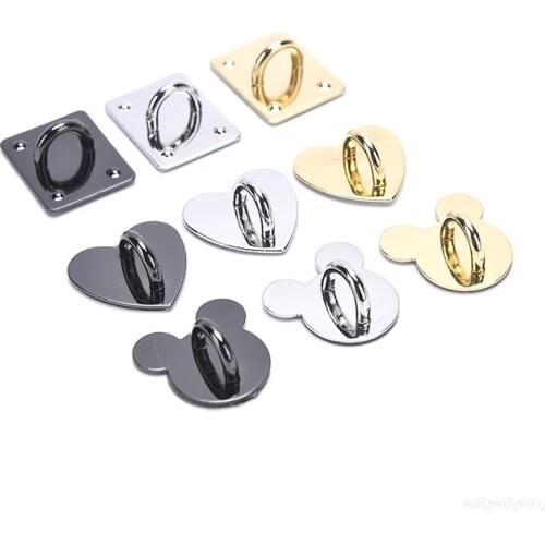 10pcs 25mm Non-detachable Metal Heart O&D Ring Side Clip Buckle Hardware Hook