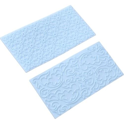 2pcs Tree Bark and Brick Wall Impression Mat Textured Fondant Cake Press Mould Cake Supplies