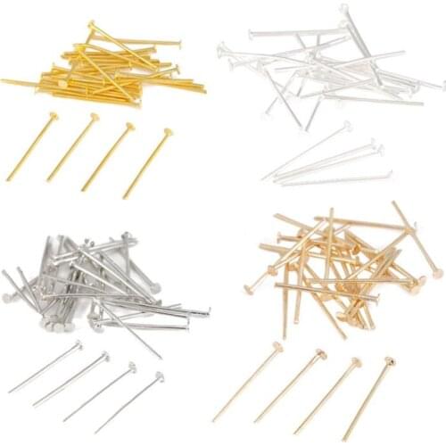 200pcs/bag 20/30/40mm Length Gold/Silver/Rhodium/ /Bronze color Flat Head Pins Needles For DIY Jewelry Making Accessories