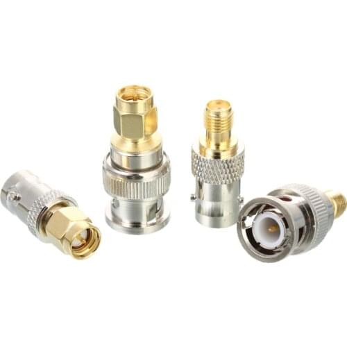 4pcs BNC To SMA Connectors Type Male Female RF Connector Adapter Test Converter Kit Set
