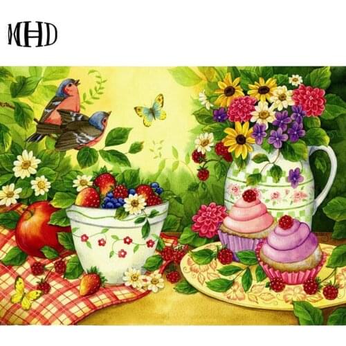 Diamond Painting Flowers Fruit, Full Square & Round 5d diy Diamond Cross Stitch Diamond Embroidery flowers Fruit Mosaic