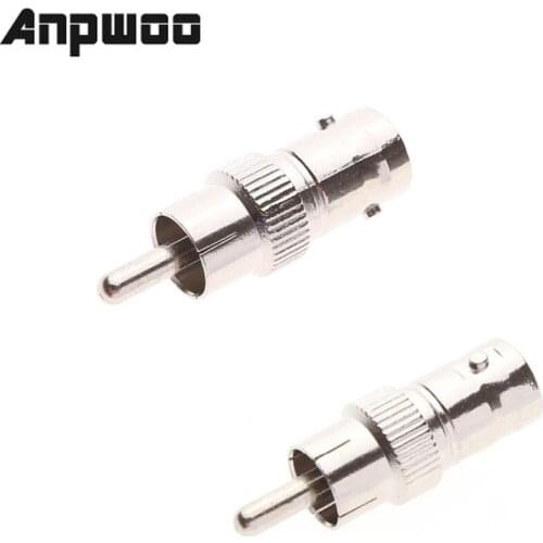 ANPWOO 10pcs Wholesale BNC Male to RCA Female Coax Cable Connector Adapter F/M Couple for CCTV Surveillance Camera System Kit