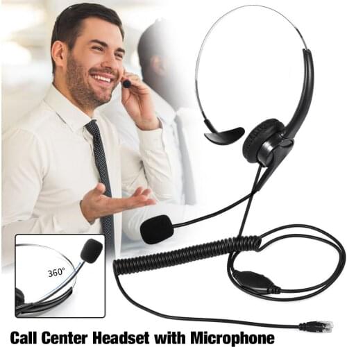 For Call Center Single-Sided USB Headset With Mic Telephone Operator Headphone Noise Reduction HD Earphone For Customer Service