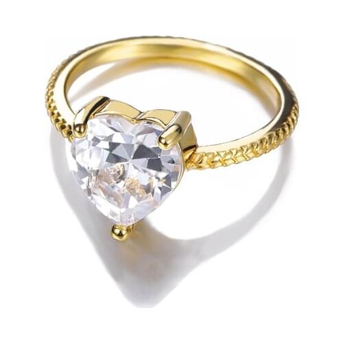 ETCAVCE Women Rings Heart Bridal Jewelry Crystal Stone Elegant Rings Accessories Mujer Ring Party Wedding Engagement 2021