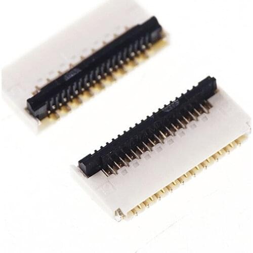 100 pcs FPC connector 19 Pin 0.3 mm pitch 0.9 mm height back flip type dual sided Top and Bottom Right Angle SMT PCB FH35C-19S