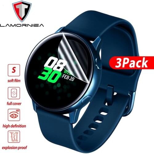 3 Pieces Soft Hydrogel Film for Samsung Galaxy Watch Active R500 1 2 Protective Film 3D Watch Screen Protector on Active 2 1