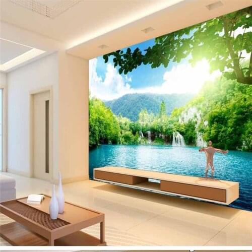 Beibehang Personalized custom wallpaper landscape sunshine landscape sofa bedroom TV backdrop tapety 3d modern