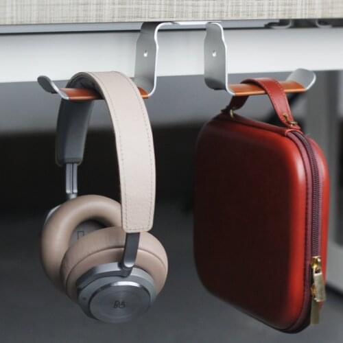Fashion design new metal texture headphone hanger headphone hook bedside desktop headphone stand headphone display stand