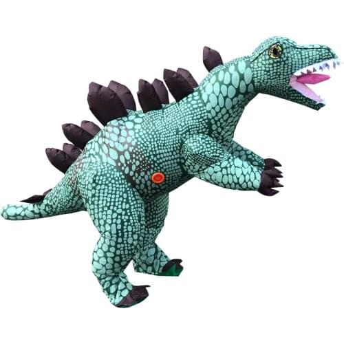 Outdoors Inflatable Dinosaur Costume Adult Reality Stegosaurus Shape Full Body Great Halloween Costumes for Women Men