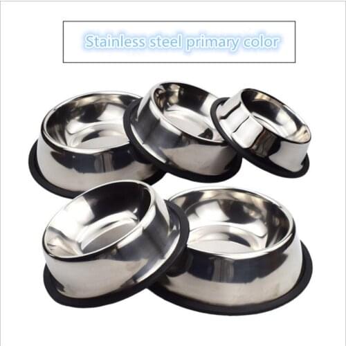 New Dog Cat Bowls Stainless Steel Travel Footprint Feeding Feeder Water Bowl For Pet Dog Cats Puppy Outdoor Food Dish 4 Sizes