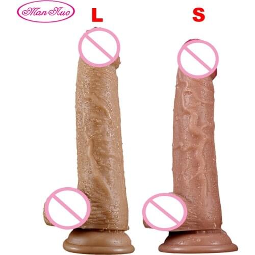 Man Nuo Huge Dildo for Women Sex Toys Realistic Dildo Super Suction Cup Chassis Soft Artificial Big Penis Masturbator Sex Toys