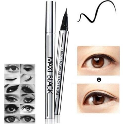 12pcs Hot Ultimate Black Liquid Eyeliner Long-lasting Waterproof Eye Liner Pencil Pen Nice Makeup Cosmetic Tools