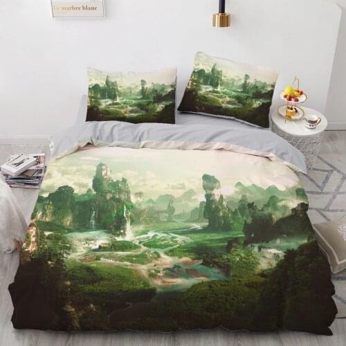 Bed Linen Bedding Sets euro/Double/family sets/2.0/Queen/King Bedspread For Home Duvet Cover Cushion Covers Landscape