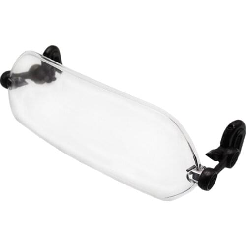 Motorcycle Adjustable Clip On Windshield Extension Wind Deflector Hand Guard Protector for Motorcycles Sports Bike ATV, Clear