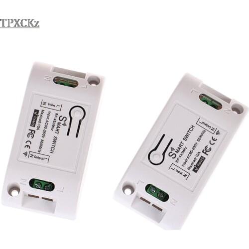 RF 433Mhz AC90-220V Receiver Smart Home Wifi Wireless Remote Control Switch Relay Smart Life/Tuya APP Works With Alexa Google