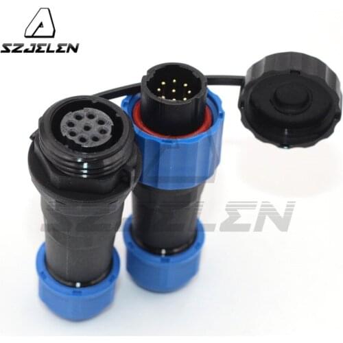 SD16 IP67 9pin waterproof connector aviation plug socket 5A