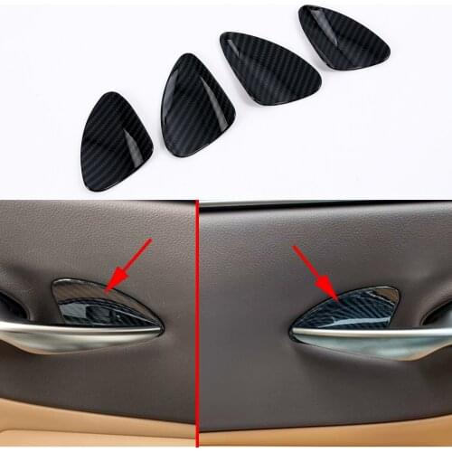 Car Inner Side Door Handle Bowl Cover Fit For Lexus ES350 ES300h 2019 2020 2021 Auto Accessories Carbon Fiber Trim