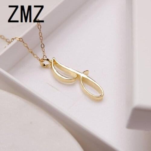 ZMZ 2019 Europe/US fashion English letter pendant lovely letter J text necklace gift for mom/girlfriend party jewelry
