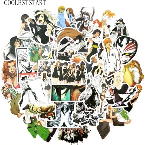 50 Pcs/Pack Japanese Cartoon JUMP COMICS Series BLEACH Sticker For Laptop Refrigerator Motorcycle Bicycle Suitcase Toys Sticker