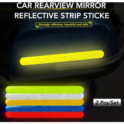 2pcs Car Rearview Mirror Reflective Sticker For astra g peugeot 3008 outlander sheda bmw f20 suzuki grand vitara kia sportage