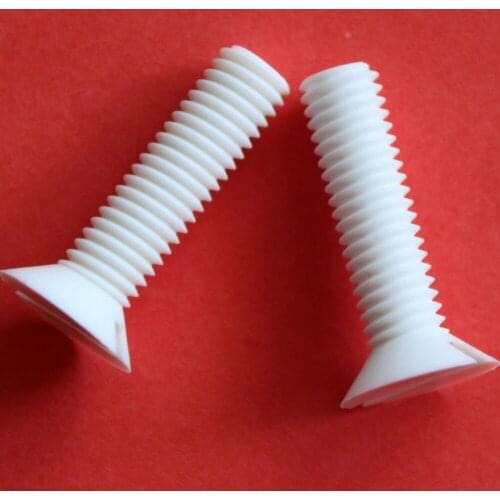 20PCS M5 M6 M8 M10 PP Polypropylene Slotted Countersunk Flat Head Screws Acid Resistant Alkali Resistance Preservative