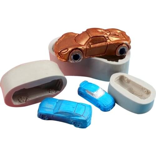 3D Sports Car Styling Silicone Mold Fondant Cake Decorating Mold Sugarcraft Chocolate Baking Tool Kitchenware For Cakes Gumpaste