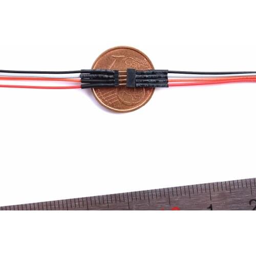 4-Pin Micro Connector with Pin Pitch 1.0mm micro quick plug wired connector for decoder connection/LaisDcc Brand