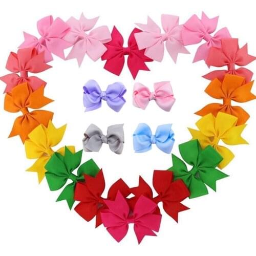 40pc LOT Baby Girls Big 6 Inch Hair Bows Alligator Hair Clips-Baby Girl Gift Set