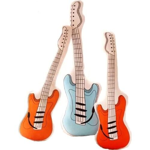 60-90CM Wholesale Creative Guitar Plush Toys At Home Decorate Baby Doll Soft Pillow Cushion Birthday Gift For Children
