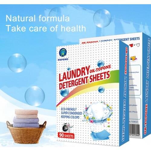 90PCS Laundry Detergent Nano Super Concentrated Washing Soap Gentle Washing Powder Sheets Laundry Cleaning Products