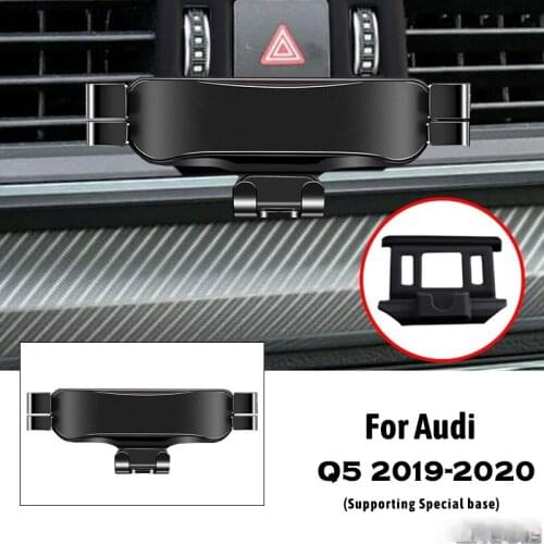 Car Mobile Phone Holder For Audi Q5 2019 2020 Air Vent Outlet Clip Mounts Stand GPS Gravity Navigation Bracket Car Accessories