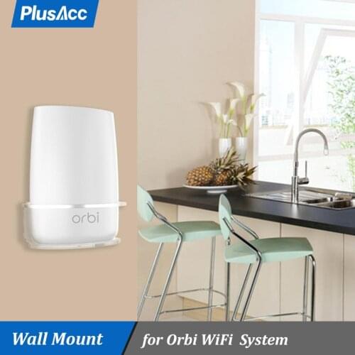 Household Clear Acrylic Wall Mount Sturdy Bracket For Netgear Orbi WiFi Router RBS40, RBK40, RBS50, RBK50, AC2200, AC3000