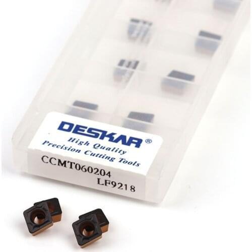 DESKAR CCMT060204 CCMT060208 LF9218 Turning tool blade double-coated carbide Lathe tool steel parts