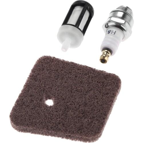 3Pcs/kit Air Fuel Filter L7T Spark Plug Kit for Stihl FS38 FS45 FS46 FS55 HS45 FC55 Carburetor Trimmer Replace 4140-124-2800