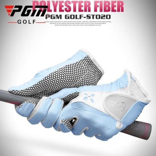 1Pairs Leather Non-Slip Womens Golf Gloves Ladies Left Right Hand Breathable Gloves Soft Wear-Resistant Golf Gloves D0514