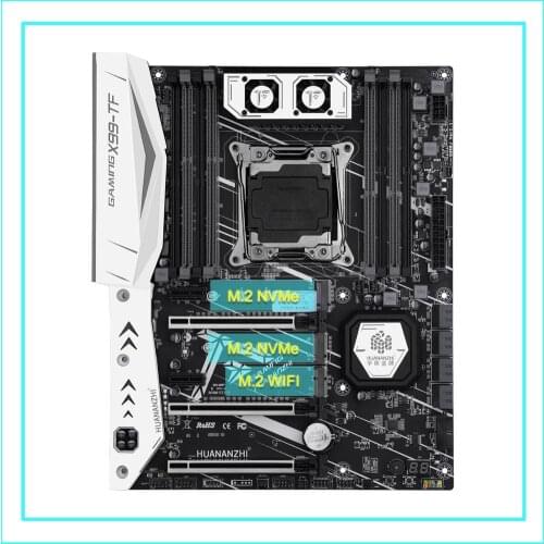 HUANANZHI X99-TF LGA2011-3 Motherboard with DUAL M.2 NVMe SSD Slot and M.2 WIFI Slot 4 DDR3 RAM Slots 4 DDR4 RAM Slots Very Good