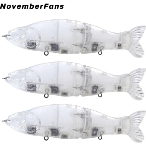 NovemberFans 5pcs/lot Unpainted 13.5cm 27.5g Slide Shad Swimbait Sink Model Hard Body Soft Tail Blanks Glide Fishing Lure Baits