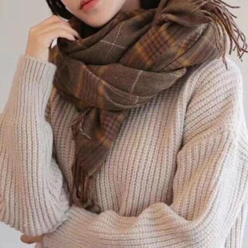 2020 new classic brand scarf Scottish plaid men and women winter scarf warm scarf fashion casual scarf imitation cashmere