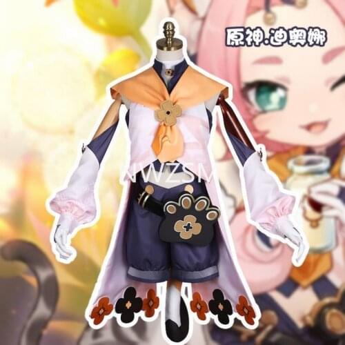 Ganme Genshin Impact Cosplay Diona Cosplay Costume Game Full Set Of Clothes 2021 New