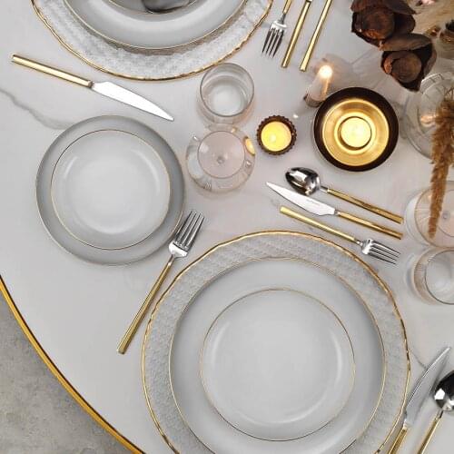 Kutahya has Porcelain Mood Gold Meshed 24 Piece Dinnerware