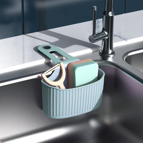 Sink Sponge Holder Gadgets for Kitchen Sponge Holder Dish Drainer Faucet Storage Organizer Adjustable Strap Soap Drain Basket